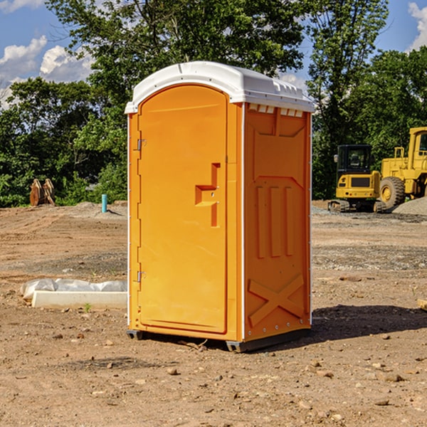 can i customize the exterior of the portable toilets with my event logo or branding in Huntertown IN